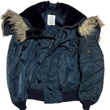 ALPHA 80s USA제 빈티지 N-2B 쇼트 기장 플라이트 자켓 L