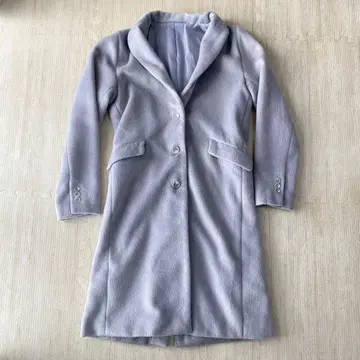 롱 코트 여성용 L 라이트 그레이 버튼 아우터 시마무라 겨울용