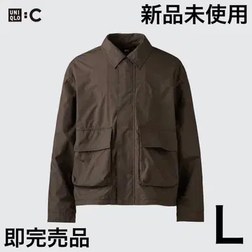 코튼 숏 블루종 유니클로 C 다크 브라운 L 자켓 유니클로 U