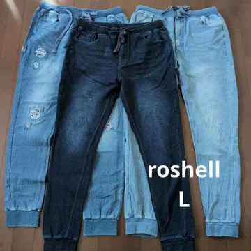 roshell 조거 팬츠 L 데미지 가공 3종 세트