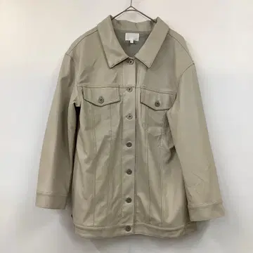 rienda 리엔다 라이더스 레더 재킷 합성피 화이트 깔끔한