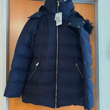 ZARA 탈부착 후드 부착 다운 자켓 블랙 M 사이즈