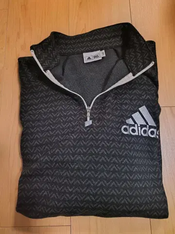 adidas 하프 지퍼 긴팔 셔츠 블랙 사이즈 L