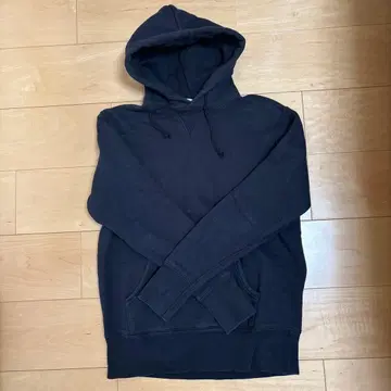 루프 휠러 원통형 짜임 후드티 블랙