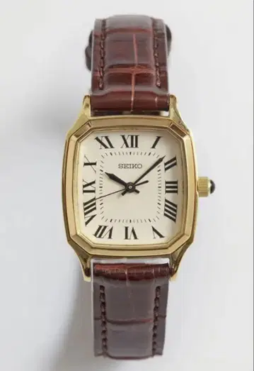 SEIKO 손목시계 쿼츠 골드/브라운
