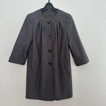 MICHAEL KORS 울 하프 코트 노카라 7부 소매