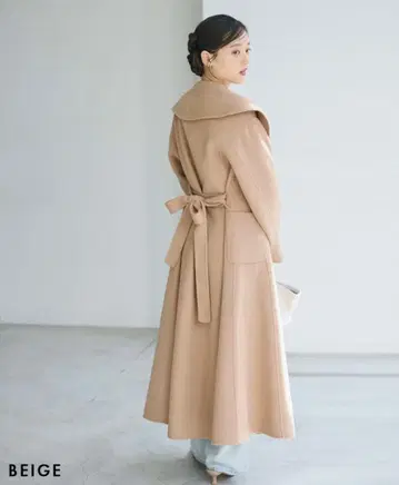 베이스먼트 A라인 플럼 코트 베이지 SP