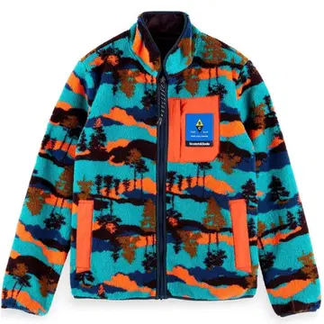 SCOTCH&SODA 보아 블루종 리버서블 컬러 플리스 자켓