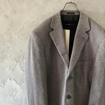테일러드 자켓 울 사이드 벤트 더블 포켓 그레이 LO14