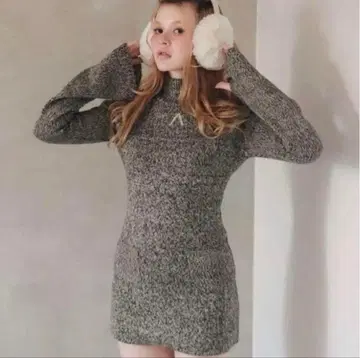 ANDMARY ava 니트 미니 드레스 블랙