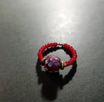 레어 반지 앤티크 비즈 화이트하츠 17호