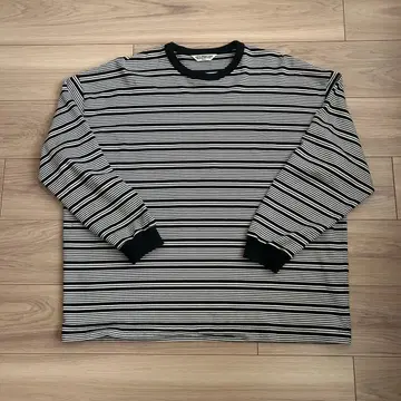 COOTIE Supima Border Oversized L/STee