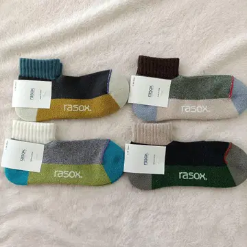 미사용 새상품 rasox 멀티 컬러 숏 삭스 4족 세트 26-28cm