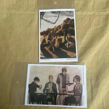 진격의 거인 엽서 WIT STUDIO 리바이 엘빈 간부