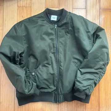 MA-1 스타일 자켓 L 올리브 그린