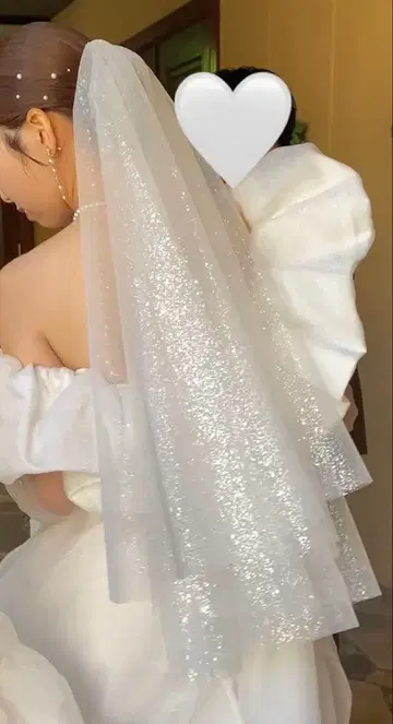 별빛 베일 글리터 웨딩 베일 베일 웨딩 라메