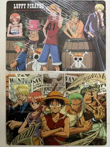 ONE PIECE 책받침 2장 세트 나사산 섬의 모험 진수섬의 초파 왕국