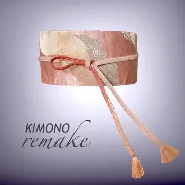핑크 골드 새시 벨트 W55~75cm 기모노 리메이크 J70916