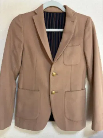 ROYALE 울 캐시미어 골드 버튼 자켓