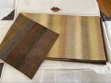 다나카 공예 직물 금제 상원 고급 순수 실크 낙관 후쿠로 오비