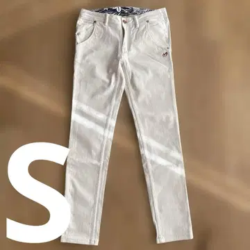 MASTER BUNNY EDITION 골프 팬츠 화이트 데님 S 사이즈