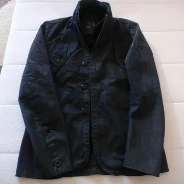 G-STAR 다크 블루 G 버튼 달린 스탠드 카라