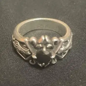 실버 장식 반지 블랙 스톤 포함 실버 925 925 반지 S925