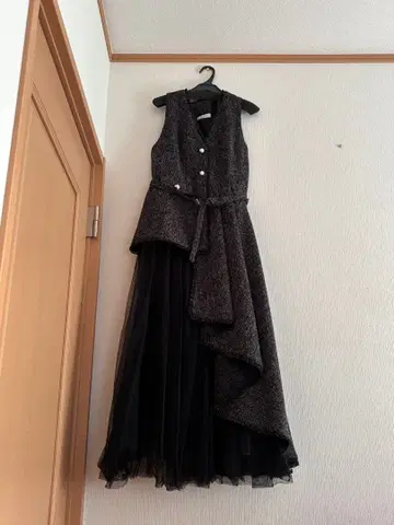 RANDA 2024년 튤 레이어드 자켓 원피스