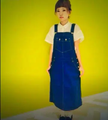 뷔르데사봉 페인터 데님 오버롤 스커트 다크 네이비 데님 살로펫