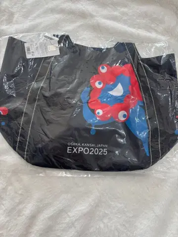 새상품 EXPO2025 간사이 만박 벌룬 토트백 블랙 미야쿠미야쿠