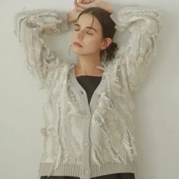 ACYM 프린지 가디건 그레이