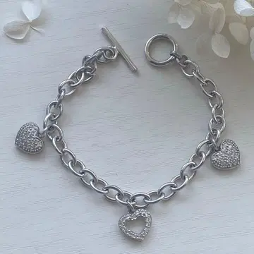 하트형 참 팔찌 실버 925