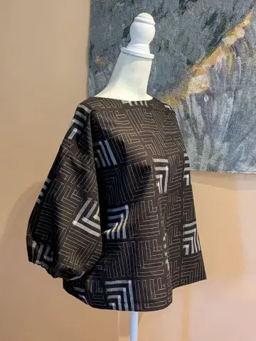 면 기모노 리메이크 7부 소매 풀오버 상의