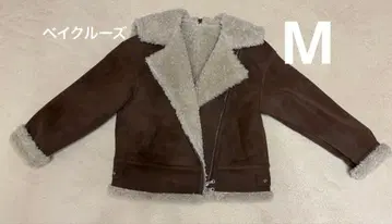 브라운 무스탕 코트 숏 기장