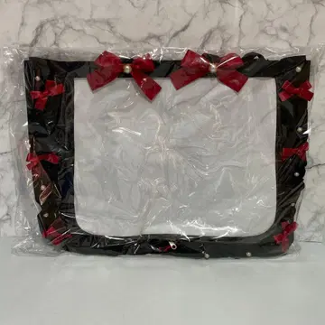 자카마트 이타백 프릴 디자인 블랙 레드 빨간색 검정 A3