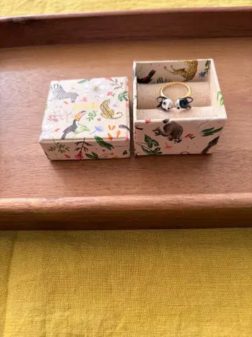 nach 박스 포함 미사용 프렌치 불독 반지