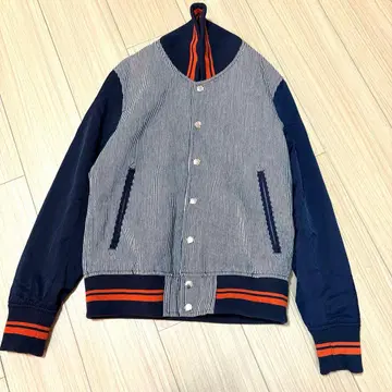 GU 네이비 스트라이프 바시티 자켓 S 1378번