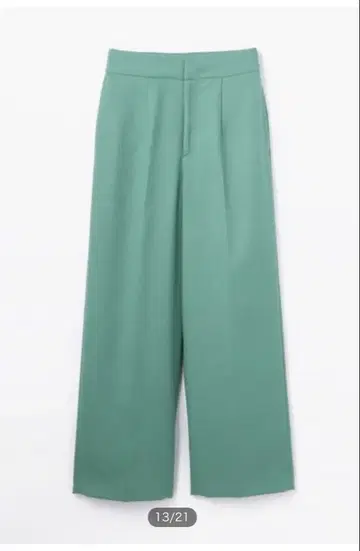 Ballsey 폴리에스테르 울 카르제 세미 와이드 팬츠 그린 32