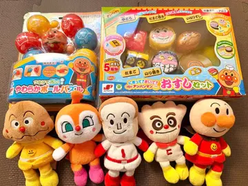 호빵맨 봉제 인형 5체 완구 세트