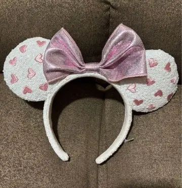 미니 하트 무늬 스팽글 머리띠