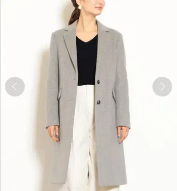 그린 레이블 릴랙싱 롱 코트 체스터 그레이