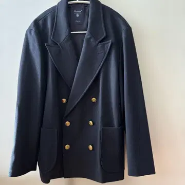 Orcival 네이비 더블 브레스트 코트 사이즈 1