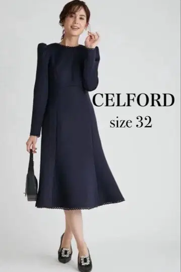 CELFORD 레이스 트리밍 분또 원피스