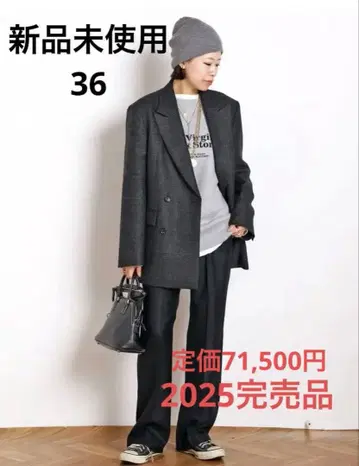 [ 미사용 새상품 ] 완판템 apstudio 그랑 체크 더블 자켓 36