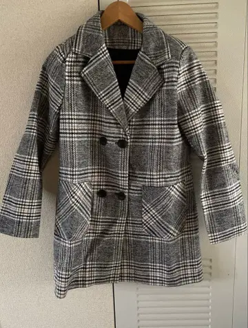 [ 미사용 새상품 ] 체크 자켓 그레이