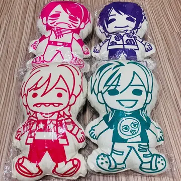 골든 폭격기 일생 바보 일본 무도관 굿즈 쿠션 4인 세트 봉제 인형 인형