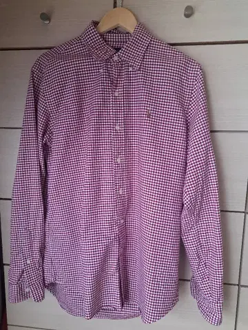 랄프 로렌 체크 버튼 셔츠