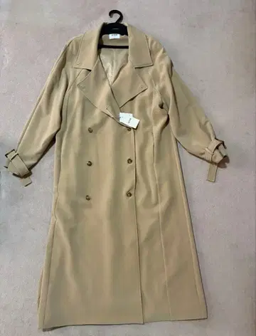 ACYM 스탠드 카라 2way 트렌치코트 베이지 [ 택 포함 미사용 ]