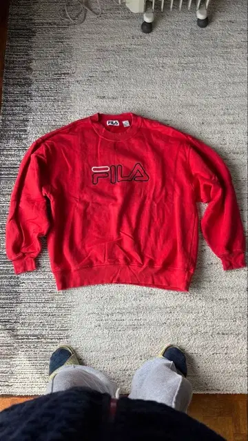 FILA 휠라 로고 자수 맨투맨 MADE IN CANADA