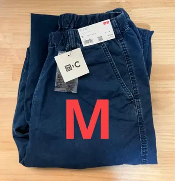 새상품 유니클로 C 와이드 파라슈트 팬츠/데님 M 사이즈 67 블루